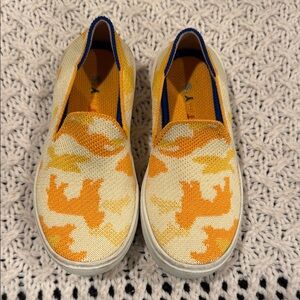 Rothy's Kids Slip-On Sneakers  K 11 - Yellow and Orange Camo